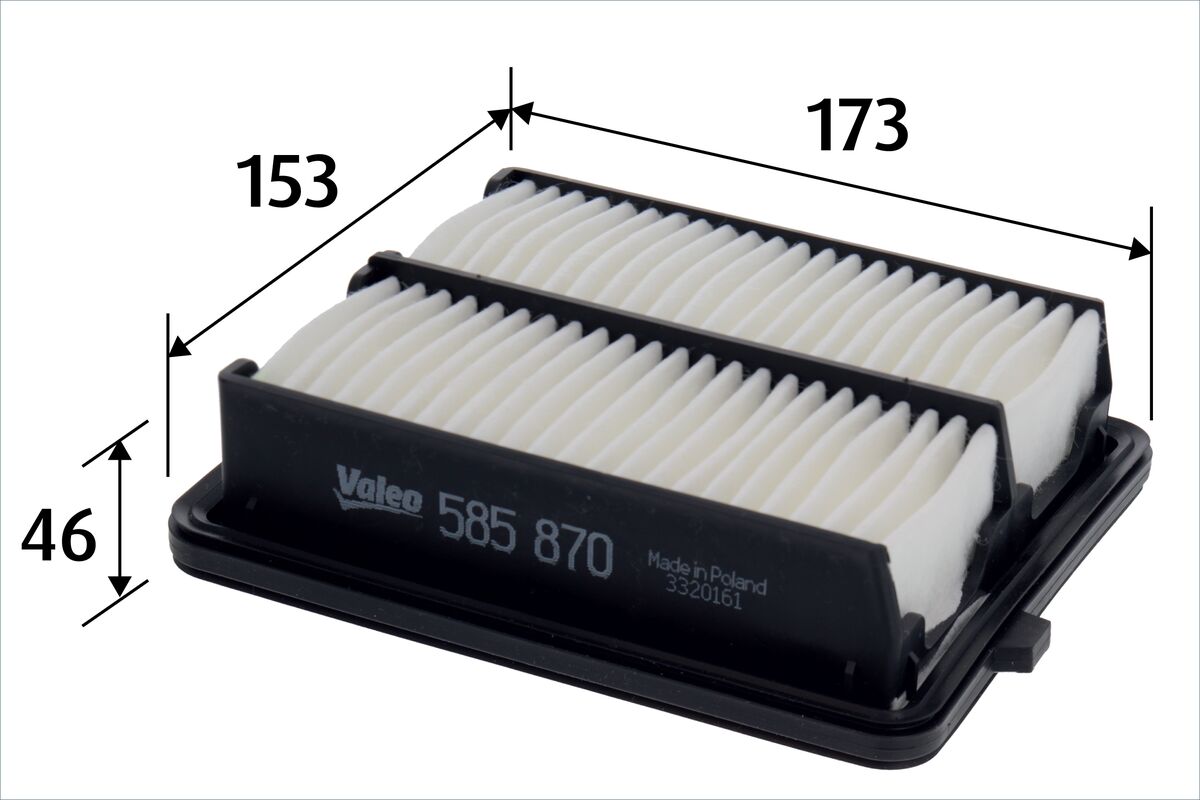 VALEO 585870 Air Filter for...